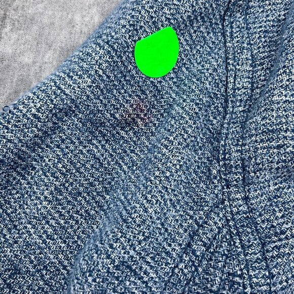 Duluth Shirt Men Medium Blue Heathered Knit Soft Slim Fit Button Down Cotton VTG - Picture 3 of 10